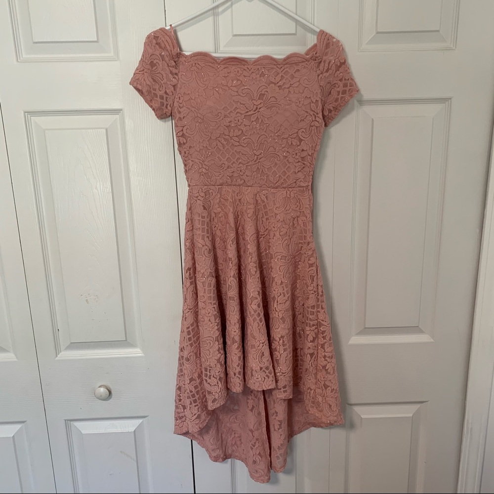 City Studio Juniors Off Shoulder Dress